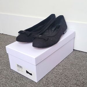 Dior ballerina flats, black, size 8.5/38.5